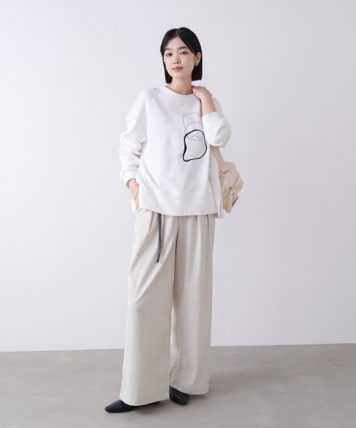 Bou Jeloud(ブージュルード)の「サークルアートプルオーバー(Tシャツ/カットソー・レディース・ブラック/オフホワイト・FREE)」の3枚目の写真