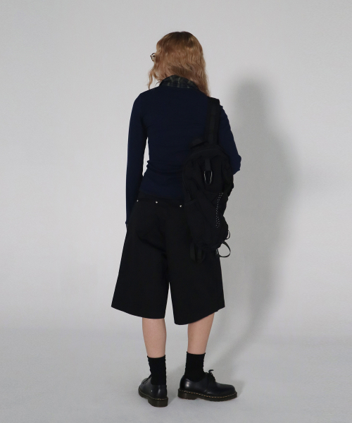 CHICKS(チックス)の「チェックポイントスリムカラー長袖ネイビー(Tシャツ/カットソー・レディース・ネイビー・ONE SIZE)」の3枚目の写真