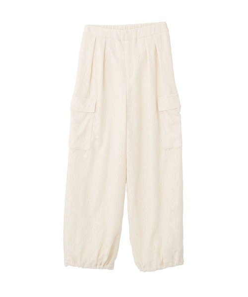 earth music&ecology(アースミュージックアンドエコロジー)の「総レースカーゴパンツ(カーゴパンツ・レディース・ブラック/アイボリー・FREE)」の21枚目の写真