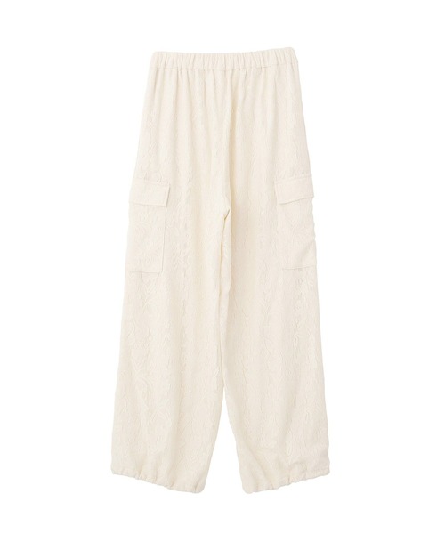 earth music&ecology(アースミュージックアンドエコロジー)の「総レースカーゴパンツ(カーゴパンツ・レディース・ブラック/アイボリー・FREE)」の22枚目の写真