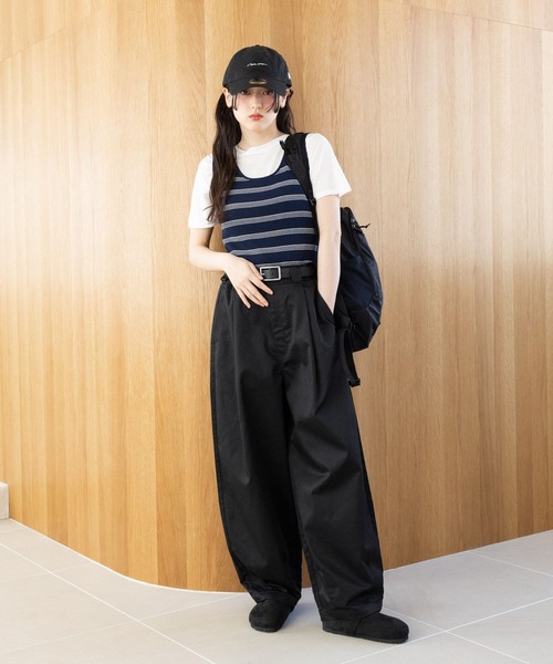 RAGEBLUE（レイジブルー）の「カラーシアーボートネックTシャツ（Tシャツ/カットソー・レディース・ライトピンク/ライトブルー/ブラック/ホワイト・FREE）」の6枚目の写真