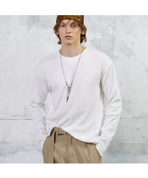 KUME（クメ）の「Men Waffle Jersey Long Sleeves T-shirt, Ivory（Tシャツ/カットソー）」