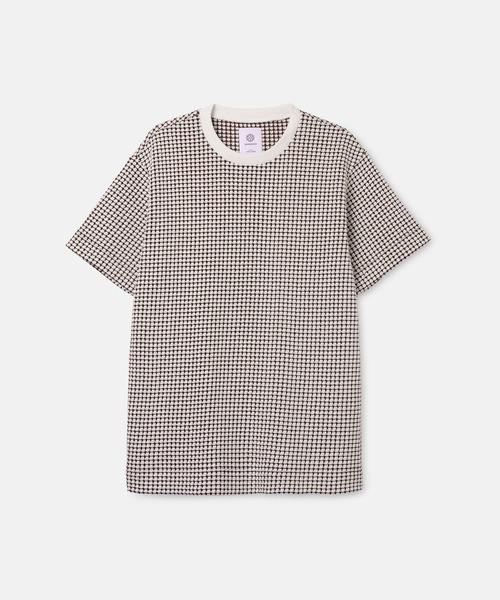 SEAGREEN(シーグリーン)の「SEAGREEN(シーグリーン) BIG WAFFLE T-SHIRT(Tシャツ/カットソー・メンズ・ロイヤルブルー/イエロー/ブラウン/ネイビー/ブラック/サックスブルー・2/3/4)」の2枚目の写真