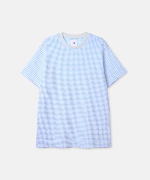 SEAGREEN(シーグリーン)の「SEAGREEN(シーグリーン) BIG WAFFLE T-SHIRT(Tシャツ/カットソー・メンズ・ロイヤルブルー/イエロー/ブラウン/ネイビー/ブラック/サックスブルー・2/3/4)」の4枚目の写真