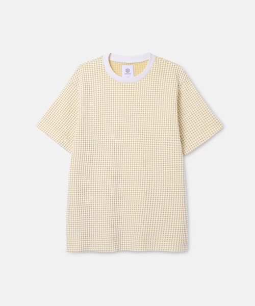 SEAGREEN(シーグリーン)の「SEAGREEN(シーグリーン) BIG WAFFLE T-SHIRT(Tシャツ/カットソー・メンズ・ロイヤルブルー/イエロー/ブラウン/ネイビー/ブラック/サックスブルー・2/3/4)」の6枚目の写真