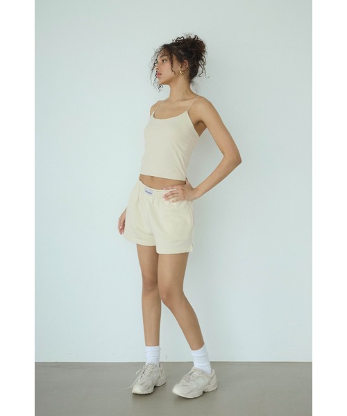 ALEXIA STAM（アリシアスタン）の「Logo Patch Sweat Shorts /ロゴパッチ スウェットショーツ（スウェットパンツ・レディース・ブルー/ホワイト/チャコールグレー/イエロー・M/S）」の15枚目の写真