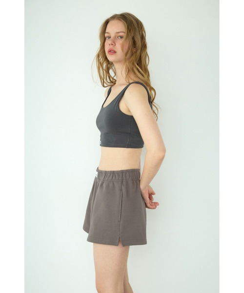 ALEXIA STAM（アリシアスタン）の「Logo Patch Sweat Shorts /ロゴパッチ スウェットショーツ（スウェットパンツ・レディース・ブルー/ホワイト/チャコールグレー/イエロー・M/S）」の9枚目の写真