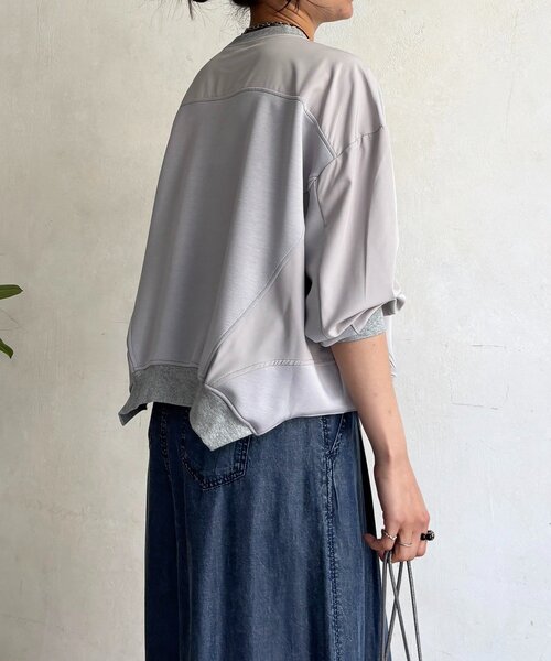 un dix cors（アンディコール）の「ドルマンダンボール切り替えプルオーバー（Tシャツ/カットソー・レディース・ベージュ/ブラック/グレー・FREE）」の20枚目の写真