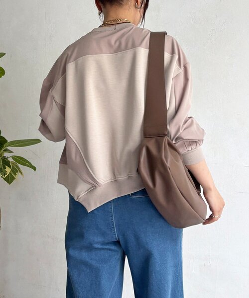un dix cors（アンディコール）の「ドルマンダンボール切り替えプルオーバー（Tシャツ/カットソー・レディース・ベージュ/ブラック/グレー・FREE）」の22枚目の写真