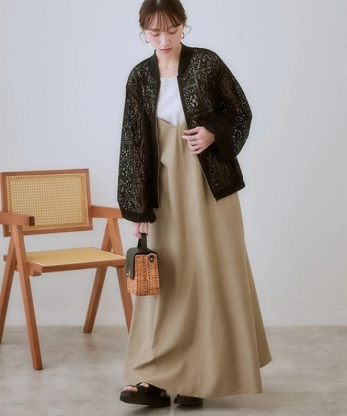 nissen（ニッセン）の「総レースブルゾン（カバーオール・レディース・ブラック/オフホワイト・LL/L/M/S）」の10枚目の写真