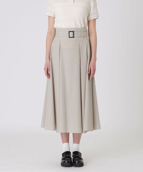 BLUE LABEL CRESTBRIDGE(ブルーレーベルクレストブリッジ)の「ポリレーヨンブロードトレンチスカート(スカート・レディース・ブラック/ベージュ・38/36)」の2枚目の写真