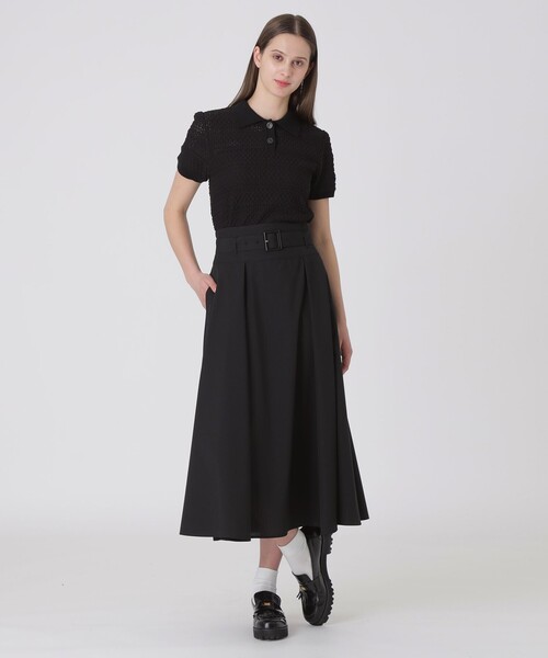 BLUE LABEL CRESTBRIDGE(ブルーレーベルクレストブリッジ)の「ポリレーヨンブロードトレンチスカート(スカート・レディース・ブラック/ベージュ・38/36)」の3枚目の写真