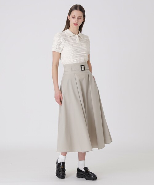 BLUE LABEL CRESTBRIDGE(ブルーレーベルクレストブリッジ)の「ポリレーヨンブロードトレンチスカート(スカート・レディース・ブラック/ベージュ・38/36)」の10枚目の写真