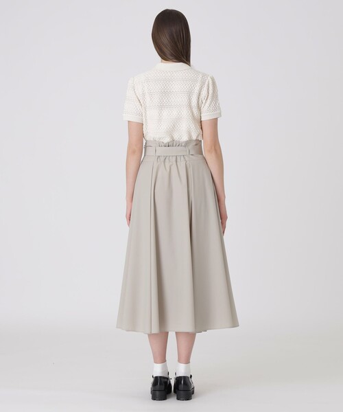 BLUE LABEL CRESTBRIDGE(ブルーレーベルクレストブリッジ)の「ポリレーヨンブロードトレンチスカート(スカート・レディース・ブラック/ベージュ・38/36)」の12枚目の写真