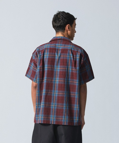 SILAS(サイラス)の「CHECK SHIRT(シャツ/ブラウス・メンズ・ネイビー/バーガンディー・L/M)」の4枚目の写真