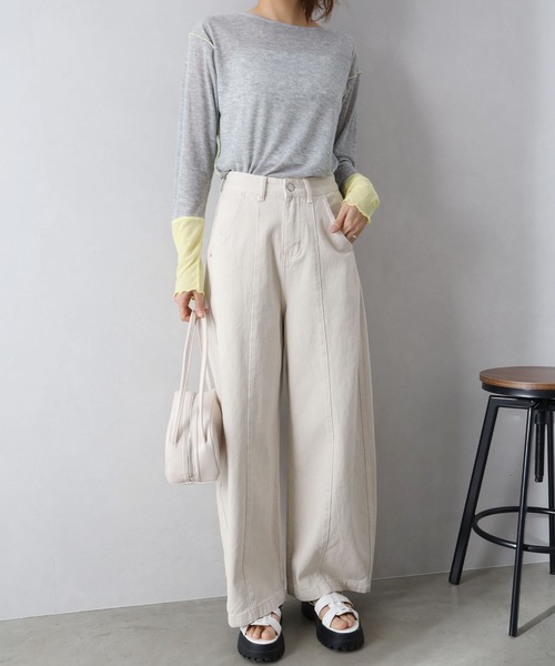 SpRay（スプレイ）の「バレルパンツ（その他パンツ・レディース・アイボリー・MEDIUM/SMALL）」の2枚目の写真