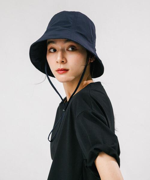 EKAL（エカル）の「『UR TECH』ナイロンタッサーチューリップハット（ハット・レディース・ベージュ/ネイビー/グレー・ONE）」の17枚目の写真