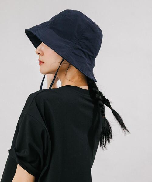 EKAL（エカル）の「『UR TECH』ナイロンタッサーチューリップハット（ハット・レディース・ベージュ/ネイビー/グレー・ONE）」の19枚目の写真