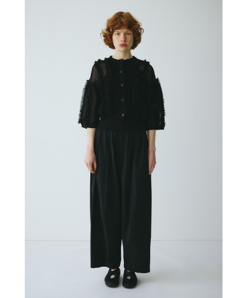 HeRIN.CYE(ヘリンドットサイ)の「Frill mesh cardigan フリルメッシュカーディガン(カーディガン/ボレロ・レディース・ブラウン/ネイビー/ブラック・FREE)」の4枚目の写真