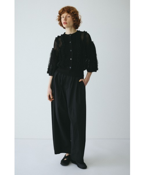 HeRIN.CYE(ヘリンドットサイ)の「Frill mesh cardigan フリルメッシュカーディガン(カーディガン/ボレロ・レディース・ブラウン/ネイビー/ブラック・FREE)」の5枚目の写真