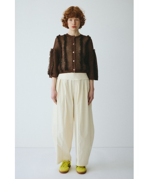 HeRIN.CYE(ヘリンドットサイ)の「Frill mesh cardigan フリルメッシュカーディガン(カーディガン/ボレロ・レディース・ブラウン/ネイビー/ブラック・FREE)」の9枚目の写真