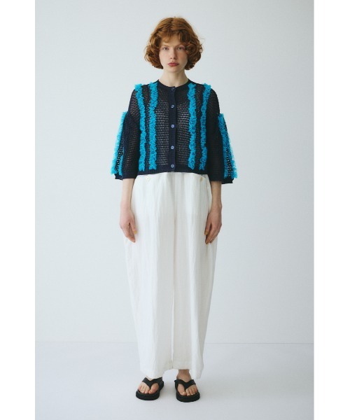 HeRIN.CYE(ヘリンドットサイ)の「Frill mesh cardigan フリルメッシュカーディガン(カーディガン/ボレロ・レディース・ブラウン/ネイビー/ブラック・FREE)」の14枚目の写真