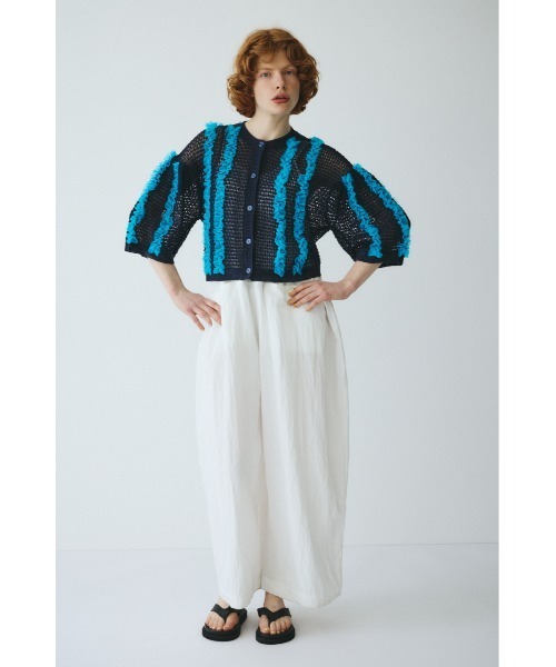 HeRIN.CYE(ヘリンドットサイ)の「Frill mesh cardigan フリルメッシュカーディガン(カーディガン/ボレロ・レディース・ブラウン/ネイビー/ブラック・FREE)」の15枚目の写真