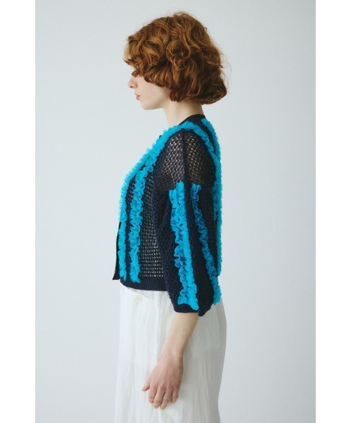 HeRIN.CYE(ヘリンドットサイ)の「Frill mesh cardigan フリルメッシュカーディガン(カーディガン/ボレロ・レディース・ブラウン/ネイビー/ブラック・FREE)」の17枚目の写真