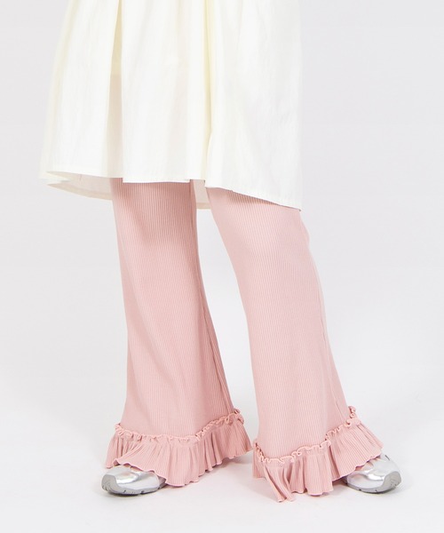 PUNYUS(プニュズ)の「リブフレアフリルパンツ(その他パンツ・レディース・ピンク/サックスブルー/ブラック/グレー/イエロー・4/3/2/1/5)」の15枚目の写真