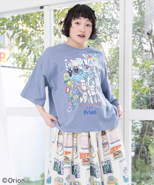 ScoLar（スカラー）の「161679：orion×ScoLar ハンズアッププルオーバー（Tシャツ/カットソー・レディース・ブルー/チャコールグレー/オフホワイト・L/M）」の10枚目の写真
