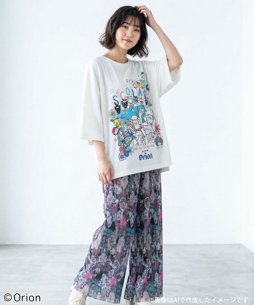 ScoLar（スカラー）の「161679：orion×ScoLar ハンズアッププルオーバー（Tシャツ/カットソー・レディース・ブルー/チャコールグレー/オフホワイト・L/M）」の18枚目の写真