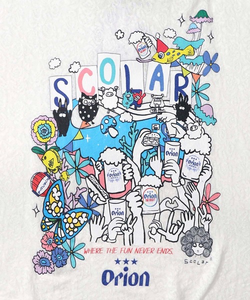 ScoLar（スカラー）の「161679：orion×ScoLar ハンズアッププルオーバー（Tシャツ/カットソー・レディース・ブルー/チャコールグレー/オフホワイト・L/M）」の21枚目の写真