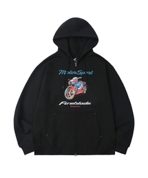 Motorsport Fireblade Hoodie Zip-Up Black