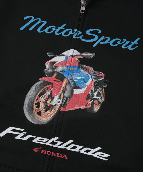 PHYPS MOTORCYCLE(フィップスモーターサイクル)の「Motorsport Fireblade Hoodie Zip-Up Black(パーカー・レディース・その他・SMALL/MEDIUM/LARGE/X-LARGE)」の3枚目の写真