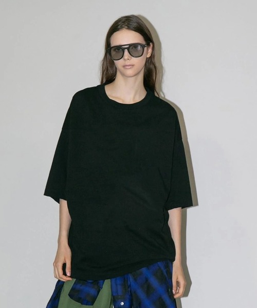 my beautiful landlet（マイビューティフルランドレット）の「【my beautiful landlet】USA COTTON OVERSIZE T-SHIRT（Tシャツ/カットソー・メンズ・ブラック/グレー/チャコールグレー/オフホワイト・1/0）」の3枚目の写真
