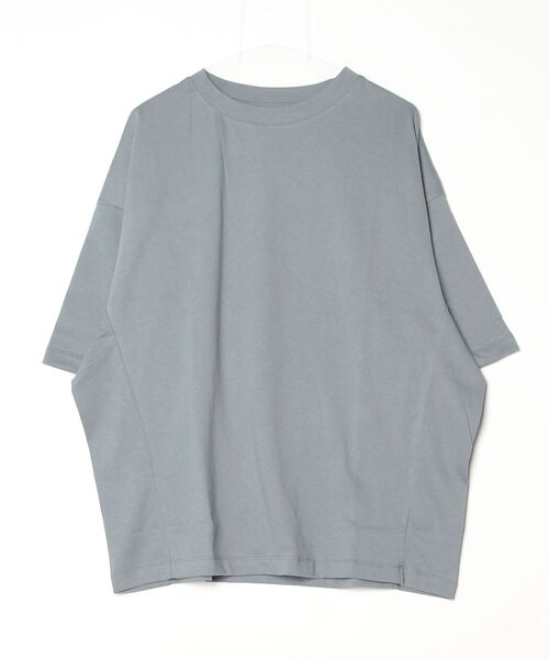 my beautiful landlet（マイビューティフルランドレット）の「【my beautiful landlet】USA COTTON OVERSIZE T-SHIRT（Tシャツ/カットソー・メンズ・ブラック/グレー/チャコールグレー/オフホワイト・1/0）」の9枚目の写真