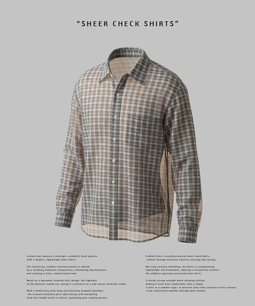 JOINT WORKS（ジョイントワークス）の「シアー チェック シャツ / SHEER CHECK SHIRTS（シャツ/ブラウス・レディース・ホワイト/ブラック・MEDIUM/LARGE）」の2枚目の写真