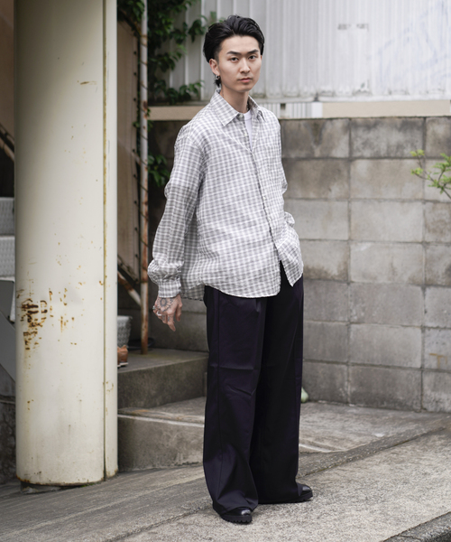JOINT WORKS（ジョイントワークス）の「シアー チェック シャツ / SHEER CHECK SHIRTS（シャツ/ブラウス・レディース・ホワイト/ブラック・MEDIUM/LARGE）」の8枚目の写真