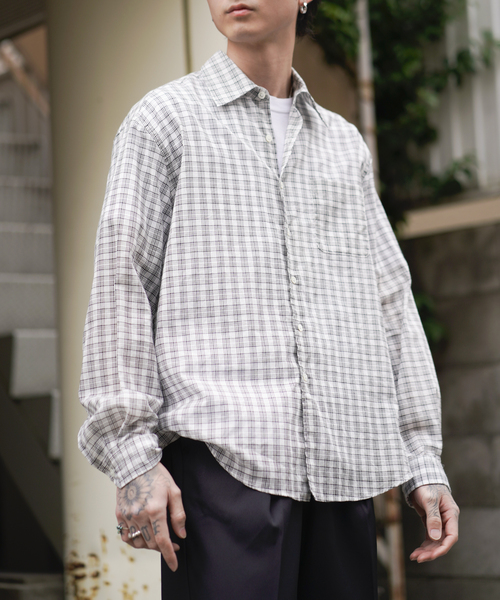 JOINT WORKS（ジョイントワークス）の「シアー チェック シャツ / SHEER CHECK SHIRTS（シャツ/ブラウス・レディース・ホワイト/ブラック・MEDIUM/LARGE）」の12枚目の写真