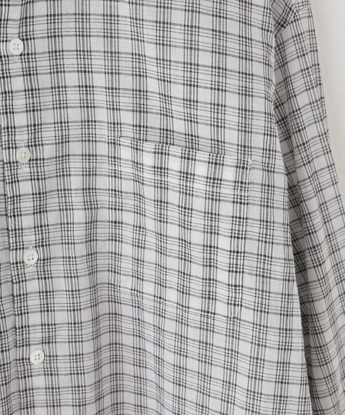JOINT WORKS（ジョイントワークス）の「シアー チェック シャツ / SHEER CHECK SHIRTS（シャツ/ブラウス・レディース・ホワイト/ブラック・MEDIUM/LARGE）」の16枚目の写真