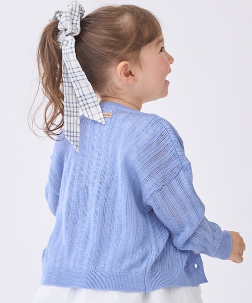 petit main(プティマイン)の「シアーカーディガン(カーディガン/ボレロ・キッズ・チェリーピンク/ライトブルー/キナリ・M(100-110cm)/S(80-90cm)/L(120-130cm))」の17枚目の写真