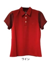 DOCUS（ドゥーカス）の「【DOCUS】（ドゥーカス）レディース 袖シアー切り替え 半袖ポロシャツ（ゴルフグッズ）」