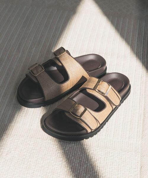 URBAN RESEARCH DOORS（アーバンリサーチドアーズ）の「ダブルベルトプラットフォームサンダル（サンダル・レディース・ナチュラル/ブラック・36/38/37）」の3枚目の写真