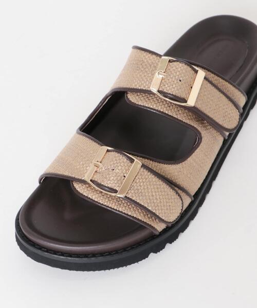 URBAN RESEARCH DOORS（アーバンリサーチドアーズ）の「ダブルベルトプラットフォームサンダル（サンダル・レディース・ナチュラル/ブラック・36/38/37）」の5枚目の写真