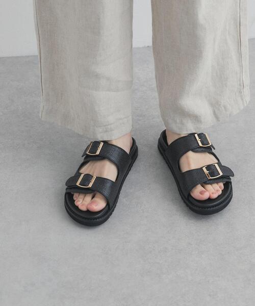 URBAN RESEARCH DOORS（アーバンリサーチドアーズ）の「ダブルベルトプラットフォームサンダル（サンダル・レディース・ナチュラル/ブラック・36/38/37）」の6枚目の写真