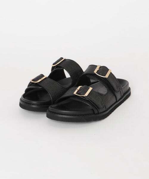 URBAN RESEARCH DOORS（アーバンリサーチドアーズ）の「ダブルベルトプラットフォームサンダル（サンダル・レディース・ナチュラル/ブラック・36/38/37）」の7枚目の写真