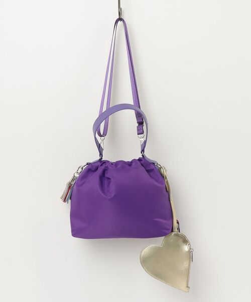 COMMON WARE(コモンウェアー)の「EM:cheek チーク スタッズ heart pouch studs 2way shoulder(ショルダーバッグ・レディース・ブラック/カーキ/グレー/パープル・FREE)」の9枚目の写真