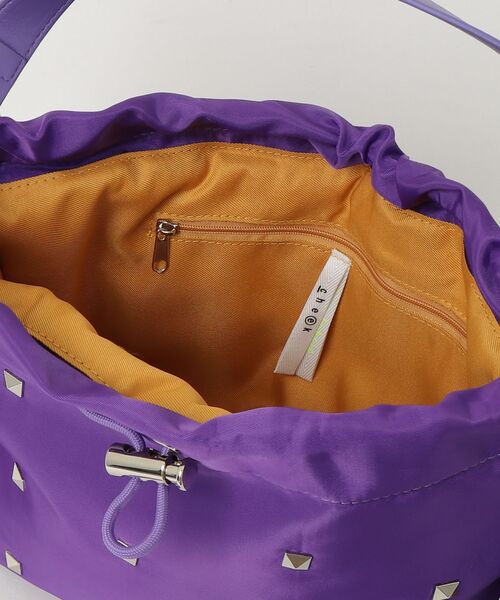 COMMON WARE(コモンウェアー)の「EM:cheek チーク スタッズ heart pouch studs 2way shoulder(ショルダーバッグ・レディース・ブラック/カーキ/グレー/パープル・FREE)」の11枚目の写真