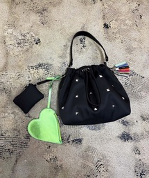 COMMON WARE（コモンウェアー）の「EM:cheek チーク スタッズ heart pouch studs 2way shoulder（ショルダーバッグ）」