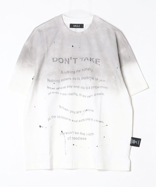 ARULE(アルール)の「A'GEM/9 × .kom 『ARULE/アルール』スプラッシュグラフィック ラインストーンTシャツ(Tシャツ/カットソー・メンズ・ホワイト/ブラック/ブルー・L)」の12枚目の写真